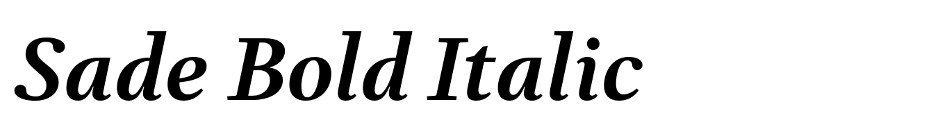 Sade Bold Italic